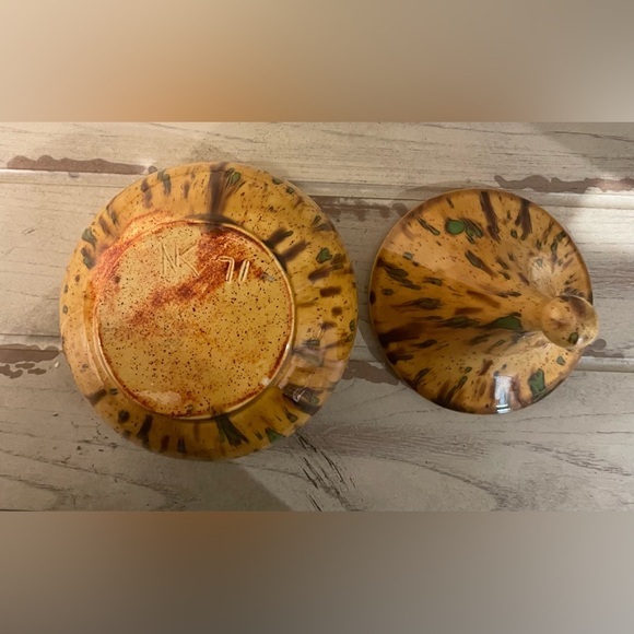 Vintage Splatterware Circus Tent Style Ceramic Candy Jar - Picture 5 of 7